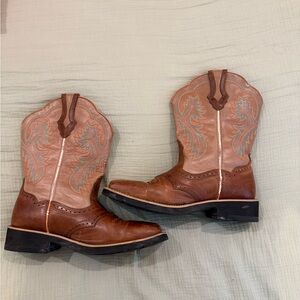Ariat Brown Cowboy Western Boots with Square Toe
